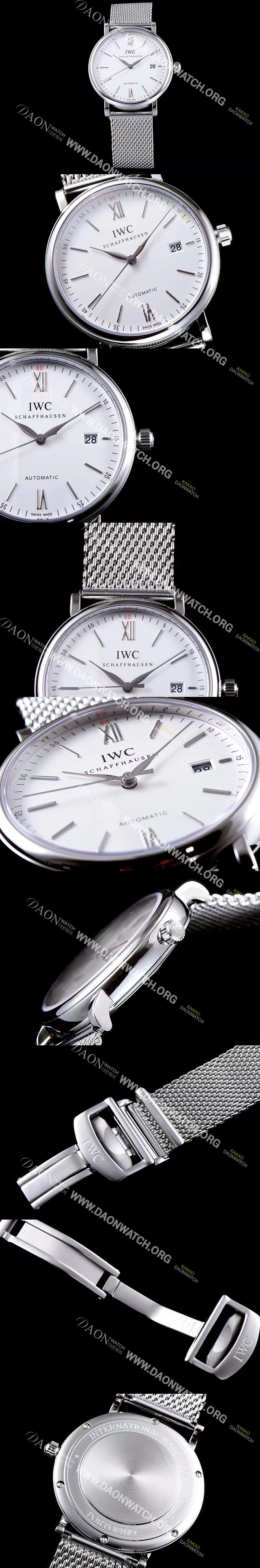 홍콩명품 [아이더블유씨] 남성용 포르토피노 화이트 다이얼 오토매틱 무브먼트 IWC0250 f