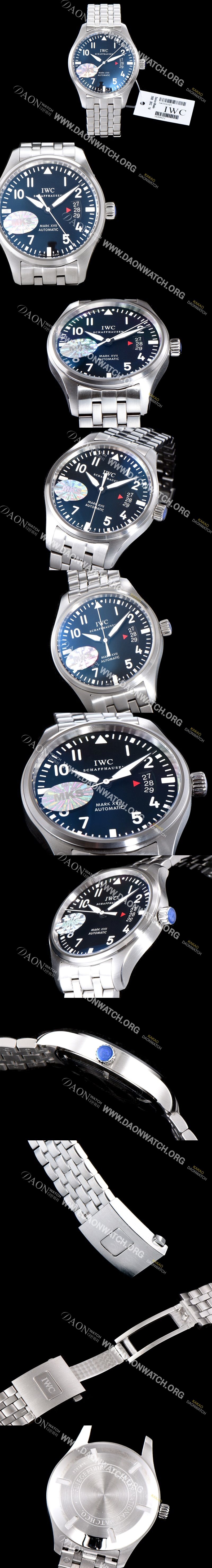 홍콩명품 [아이더블유씨] 남성용 파일럿 오토매틱 워치 마크 17 블랙다이얼 IWC0411 b