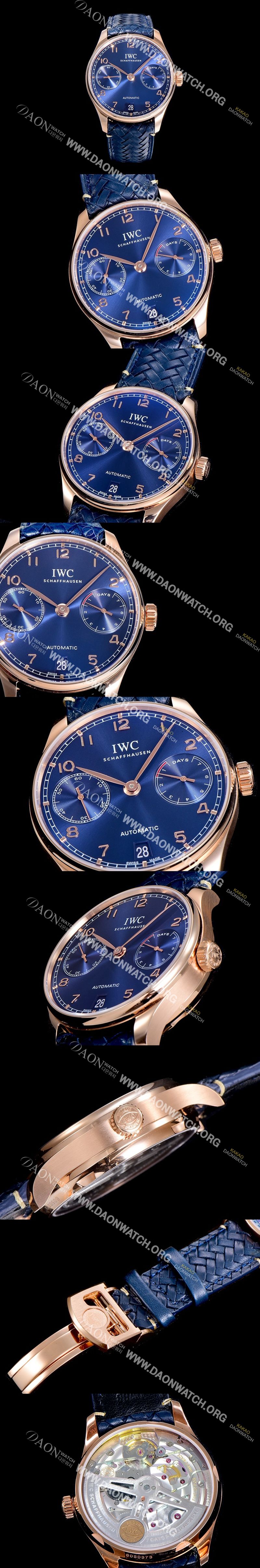 홍콩명품 [아이더블유씨]남성용 포르투기져 오토매틱 부티크 42미리 블루다이얼  IWC21824 v